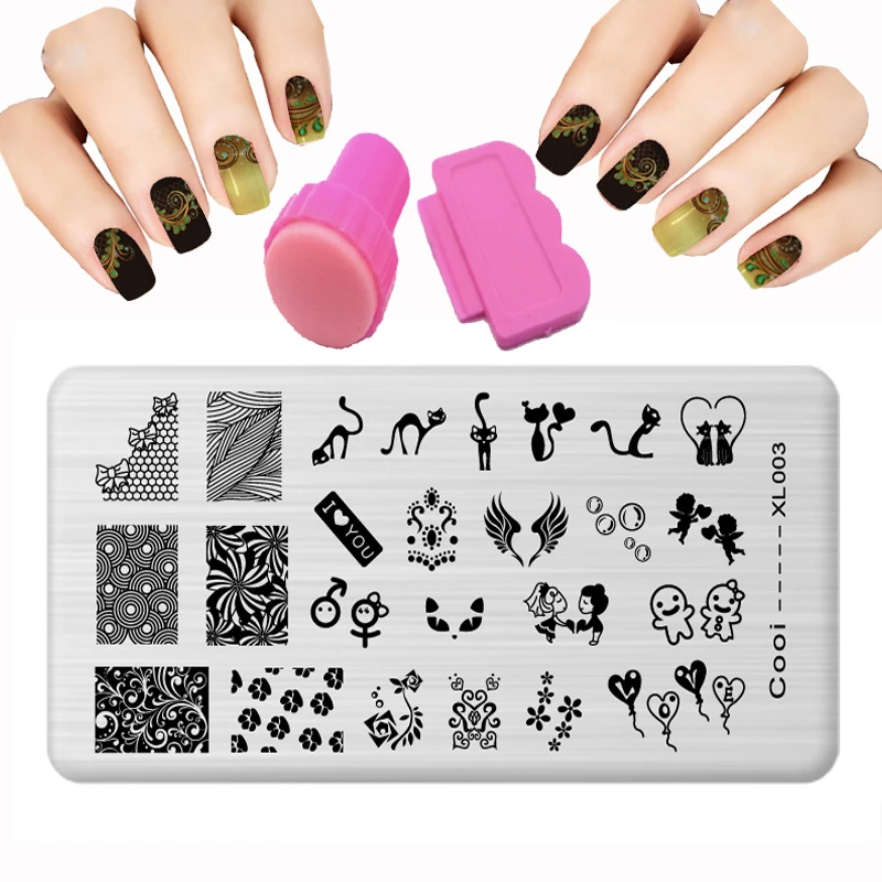 Xl 25 スタイルデザインネイルスタンピングプレートセットスモールチキン犬 Diy 鋼板パターン爪スタンプネイルアートテンプレートナイフ Nail Stamping Plates Stamping Platessteel Plate Aliexpress