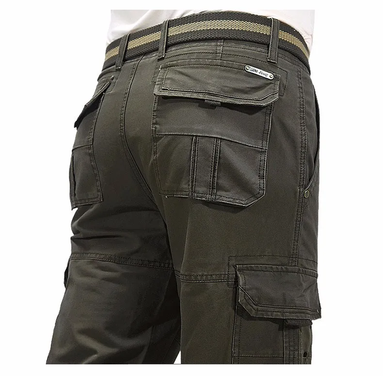 Mwxsd бренд для мужчин's повседневное хлопок Мужские штаны военного образца мульти карман комбинезоны брюки армии Брюки для девочек высокое качество