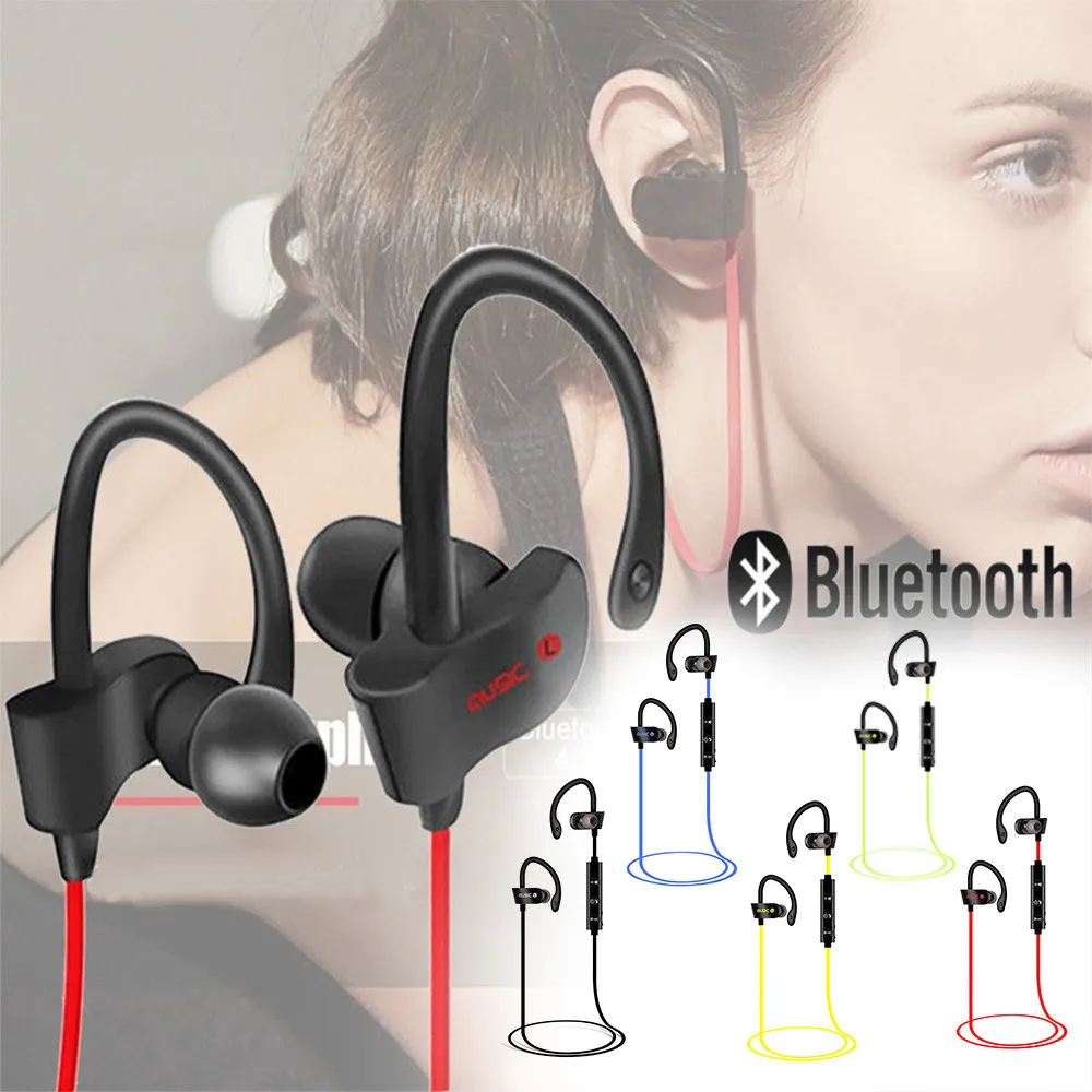 Wireless Bluetooth Headset Headphones Sports Sweatproof Stereo Earbuds
