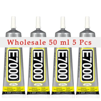

Genuine 5 Tubes E7000 Glue 50ml E-7000 Clear Adhesive Stronger Multi Purpose Frame Sealant Touch Screen Diy Craft Jewelry Glass