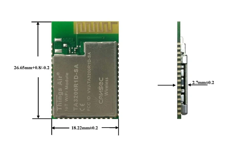 TA3200R1D Wi-Fi модуль/TI CC3200 чип/2,4 г/низкая мощность/низкая стоимость