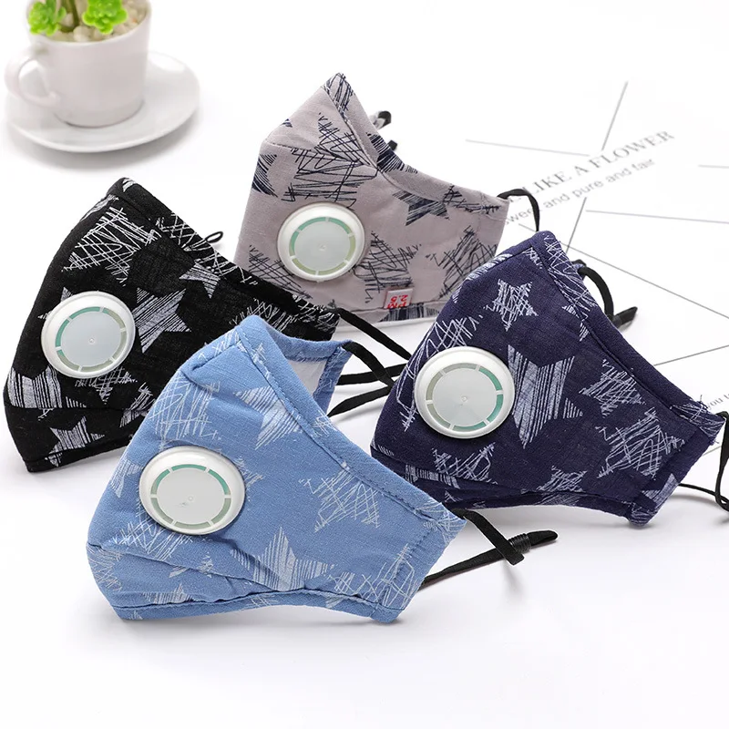 

New Cotton Dust Mask Anti-fog PM2.5 Respirator Masks Anti influenza Breathing valve Adult KN90 Safety Particulate Respirator