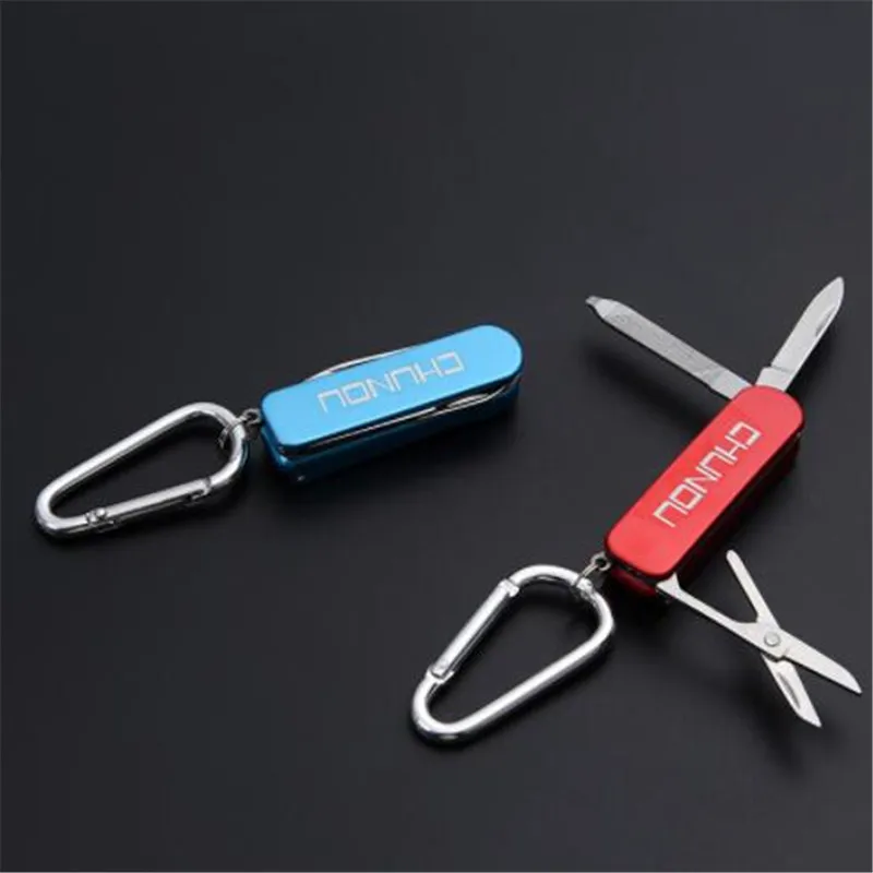 

WKOUD Portable Key Fold Multi Function Mini Fashion Keychain Knife Ear Cleaner Nail Clippers Pocket Key Ring Earpick Gift