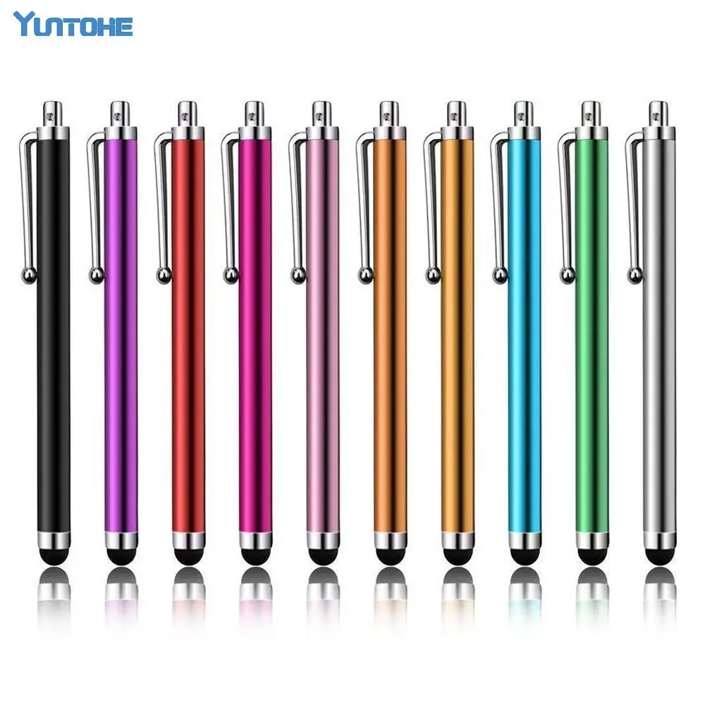 

Wholesale 5000pcs/lot Capacitive Screen Metal Stylus Touch Pen with Clip for Iphone Xs Max XR 8 4 5 6 7 IPad/mini /iPod Touch