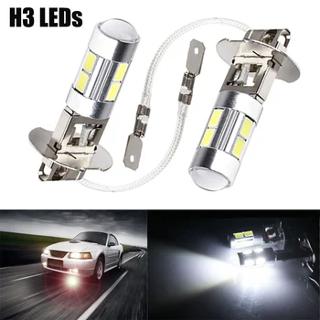 

Car led 2pcs High Power White 10-SMD 2835 H3 LED Replacement Bulbs For Car Fog Lights, Daytime Running Lights, DRL Lamps