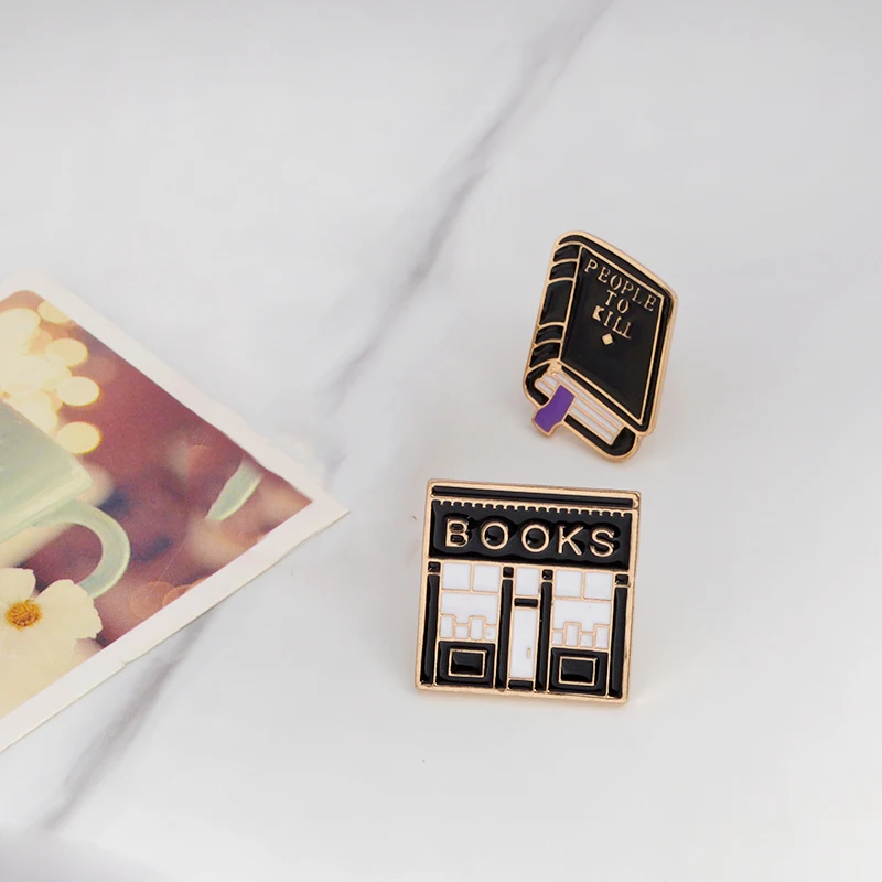 Enamel-Dark-Evil-Book-Brooch-set-Pin-s-metal-White-Black-Letter-Bookstore-BTS-badge-Jacket(5)