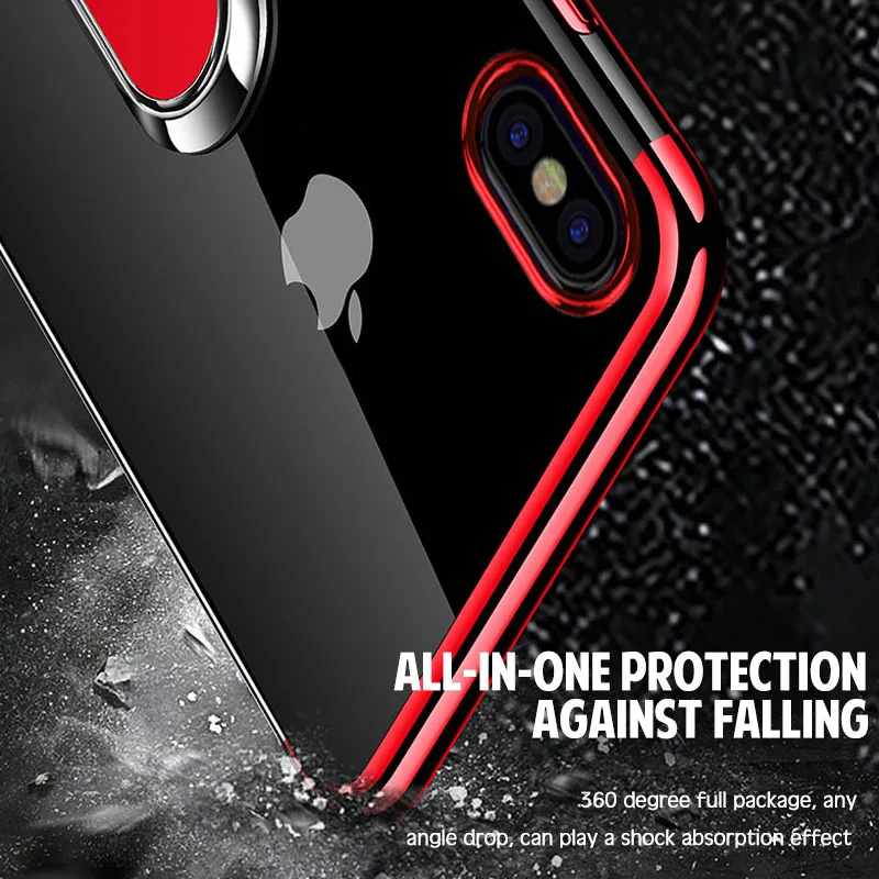 Чехлы с металлическим кронштейном для iPhone 12 12Mini 11 Pro XS MAX XR X SE 7 8 6 6s Plus магнитный