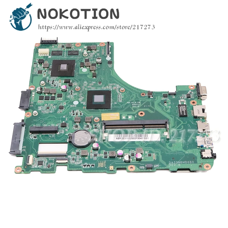 Nokotion Laptop Motherboard For Acer Aspire E5 411 E5 411g Main Board Dazqmbmb6b0 Nbmrx11002 Nb Mrx11 002 Ddr3 Laptop Motherboard Motherboard For Acer Aspiremotherboards For Laptops Aliexpress