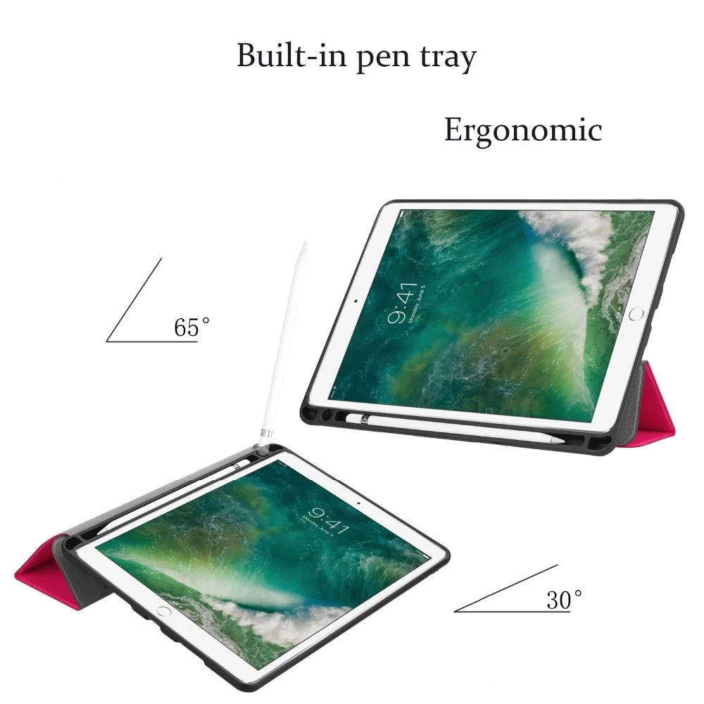 Чехол для iPad Air 3 10,5 /Pro 10,5 Smart Wake Sleep Cover для iPad Pro 10. 5 держатель ручки Флип кожаный чехол Fundas