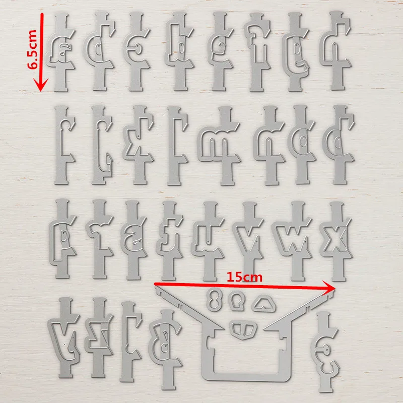 

34Pcs/Set Large Alphabets Numbers Shape Metal Cutting Dies Stencil Scrapbook Album Embossing For Gift Card Making Handcrafts