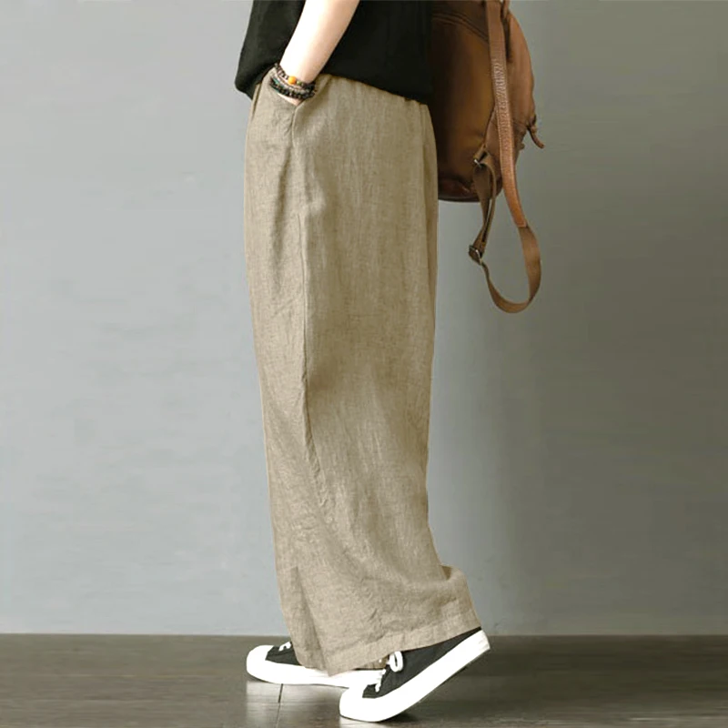 Harem Pant Hemp Bloomer Plus Size 2018 Autunm M-5XL 6XL Loose Women Trouser cotton Linen Pleated Oversize Pockets Wide Leg Pant Harem Pant Hemp Bloomer Plus Size 2018 Autunm M-5XL 6XL Loose Women Trouser cotton Linen Pleated Oversize Pockets Wide Leg Pant