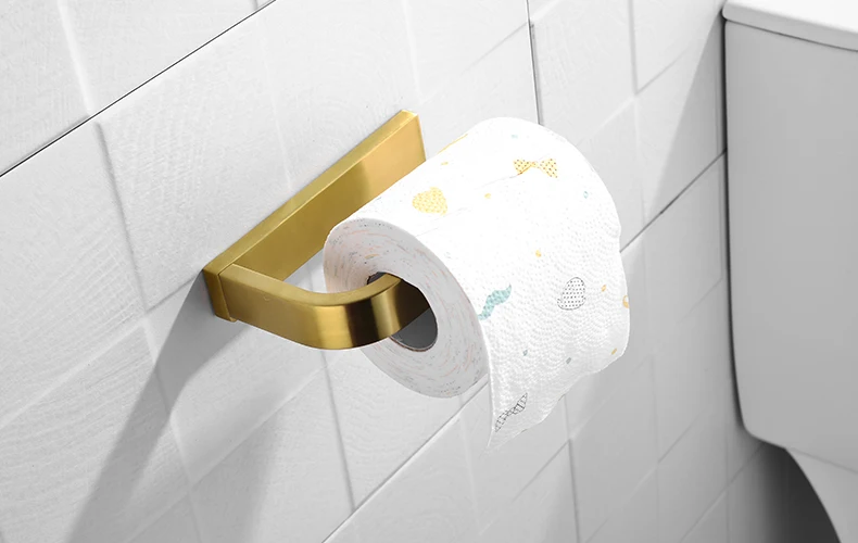 Матовый золотой держатель для туалетной бумаги Настенный Рулон бумажный стеллаж для кухни аксессуары для ванной комнаты
