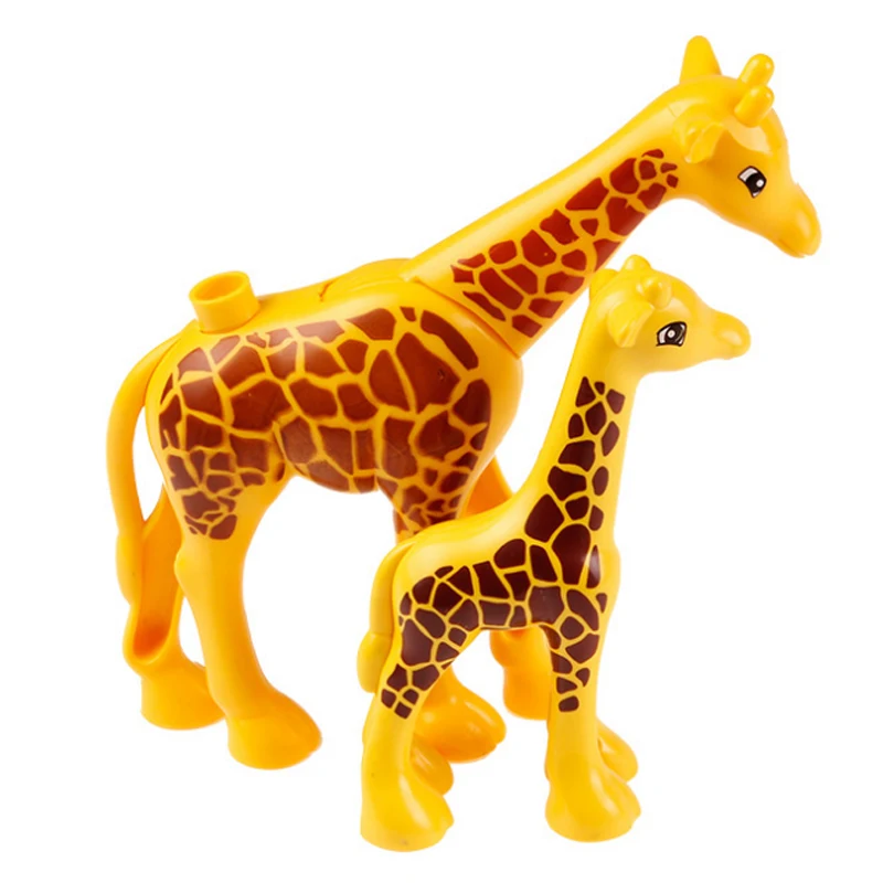 large blocks of animals hippo giraffe 