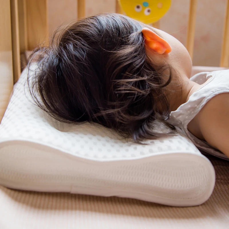 

3-6 Years Baby 3D mesh Wave Design Breathable Neck Protective Health Pillow Baby Room Nursing Pillow For Baby Kids Children