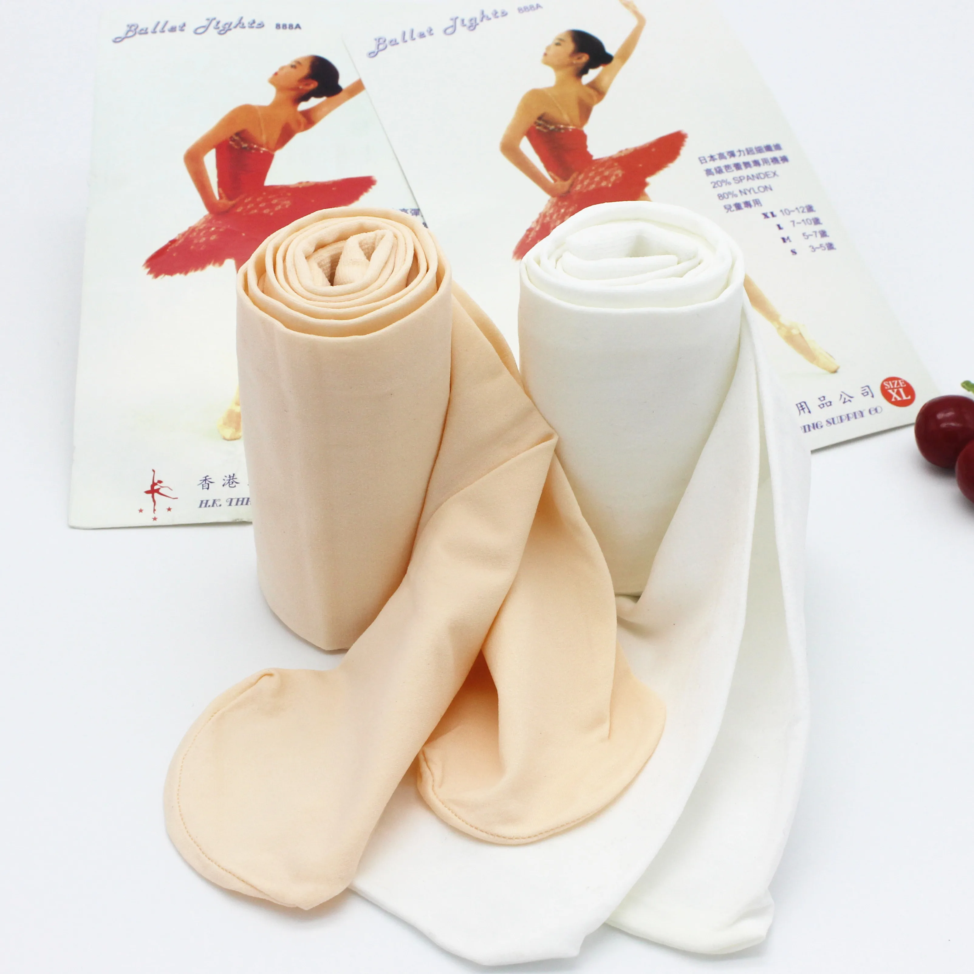 

Girls Women Footed Ballet Dancing Tights Microfiber Velvet White Nude Performance Dance Stockings Pantyhose With Gusset