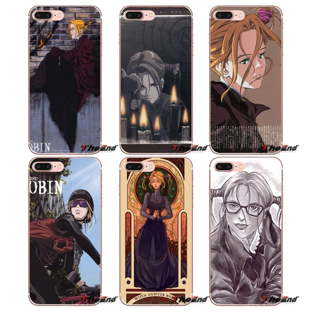 Soft Transparent Covers Witch Hunter Robin For iPhone X 4 4S 5 5S 5C SE 6 6S 7 8 Plus Samsung Galaxy J1 J3 J5 J7 A3 A5 2016 2017 | Мобильные