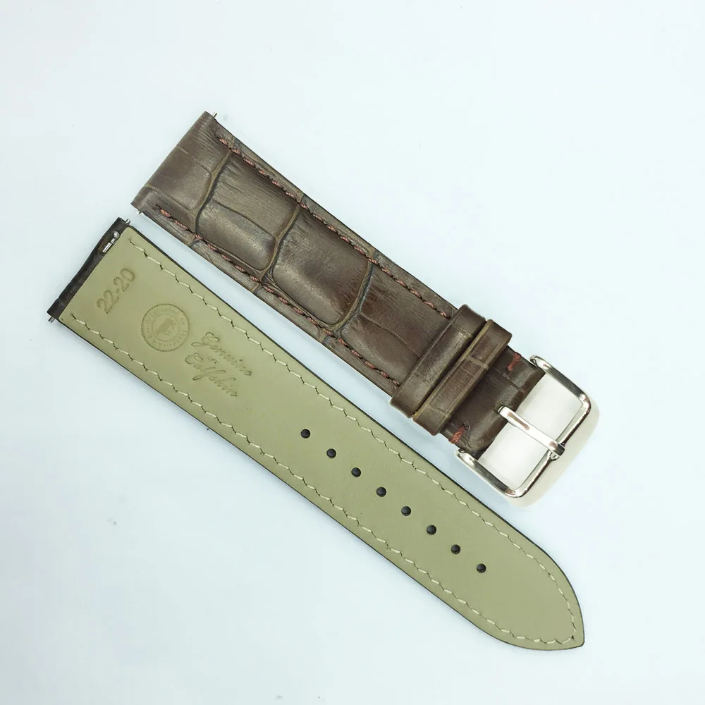 Универсальные Ремешки для наручных часов из натуральной кожи 18 мм 19 мм 20 мм 21 мм 22 мм 24 мм ремешок для наручных часов часы ремешок быстрый выпуск черный коричневый - Band Color: Deep Brown