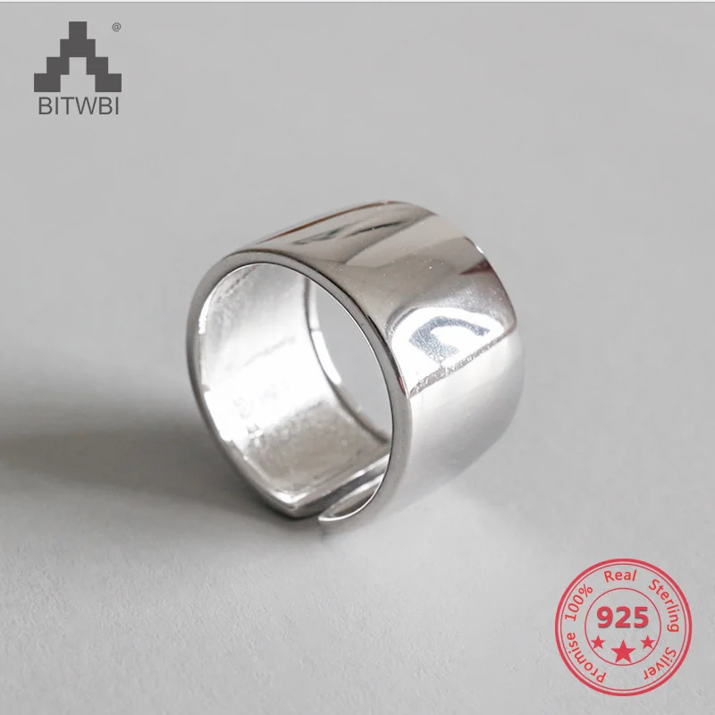 Глянцевая 925 пробы серебро панк кольцо Fine Jewelry обручальные кольца для женщин