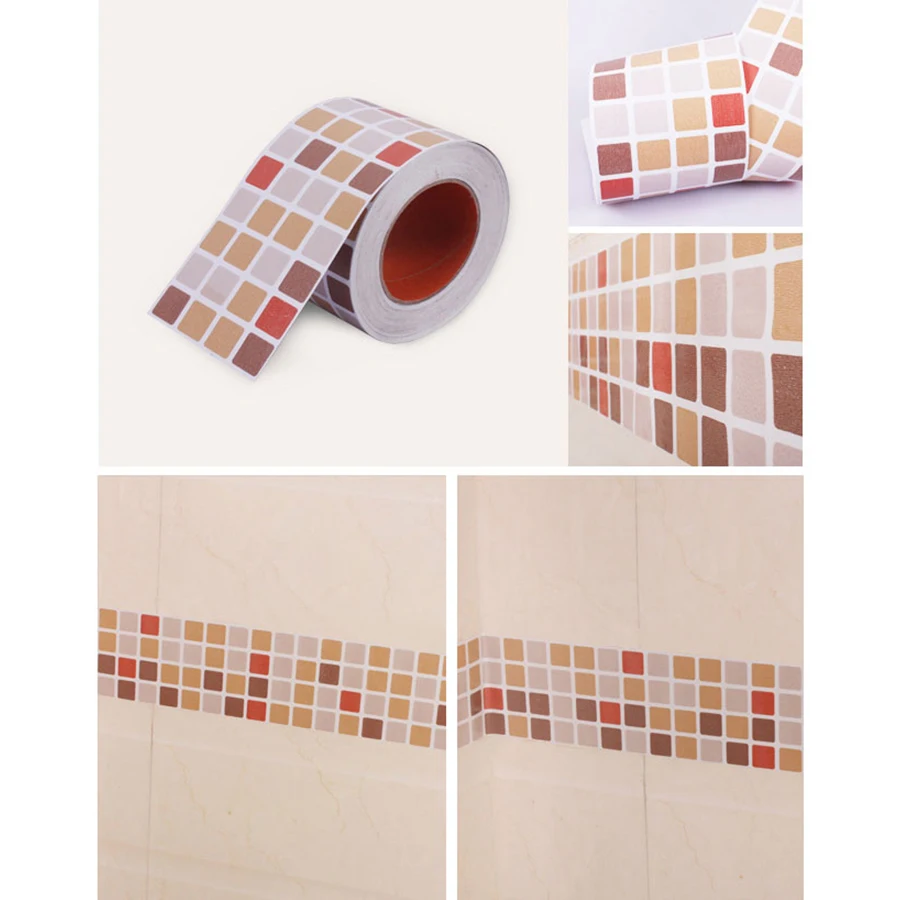 0,1x1 м ПВХ креативная мозаика самоклеющиеся обои для кухни Adesivo де Parede обои для ванной комнаты Туалет водостойкая плитка наклейка
