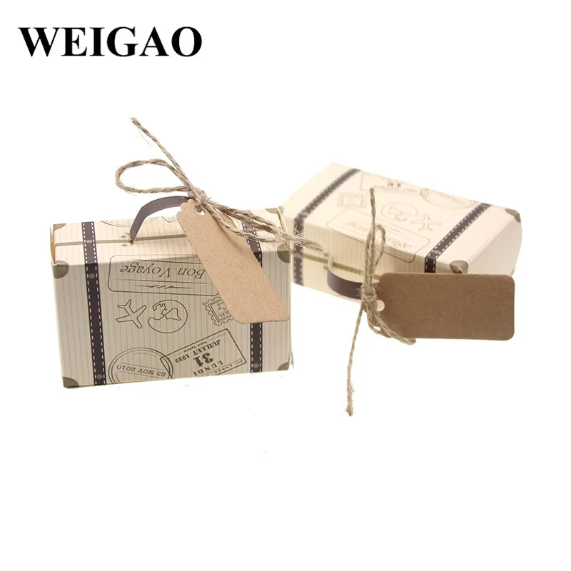 Luggage Suitcase Shape Gift Box Wedding Party Favors Candy Boxes