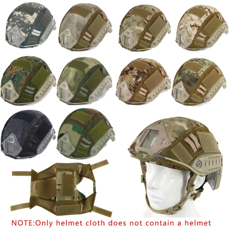 

52-60cm Helmet Head Circumference Tactical Helmet Cover Airsoft Paintball Wargame Gear CS FAST Helmet Cover