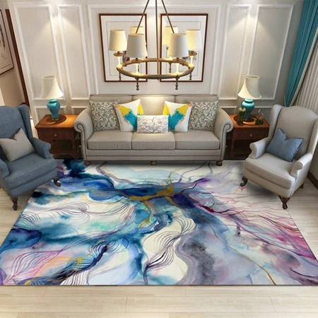 Ковры и коврики с абстрактным рисунком для гостиной, скандинавские цветные геометрические узоры, Противоскользящие коврики для чайного столика для детской комнаты - Цвет: Carpet