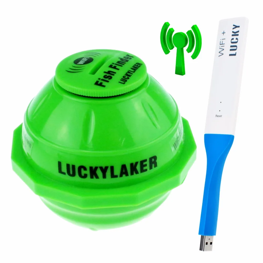 

LUCKY FF-916_EXT Wireless Fish Finder Android & iOS 50M Wifi Range + 50M Wifi Extender Rechargeable Battery w/ Neoprene bag