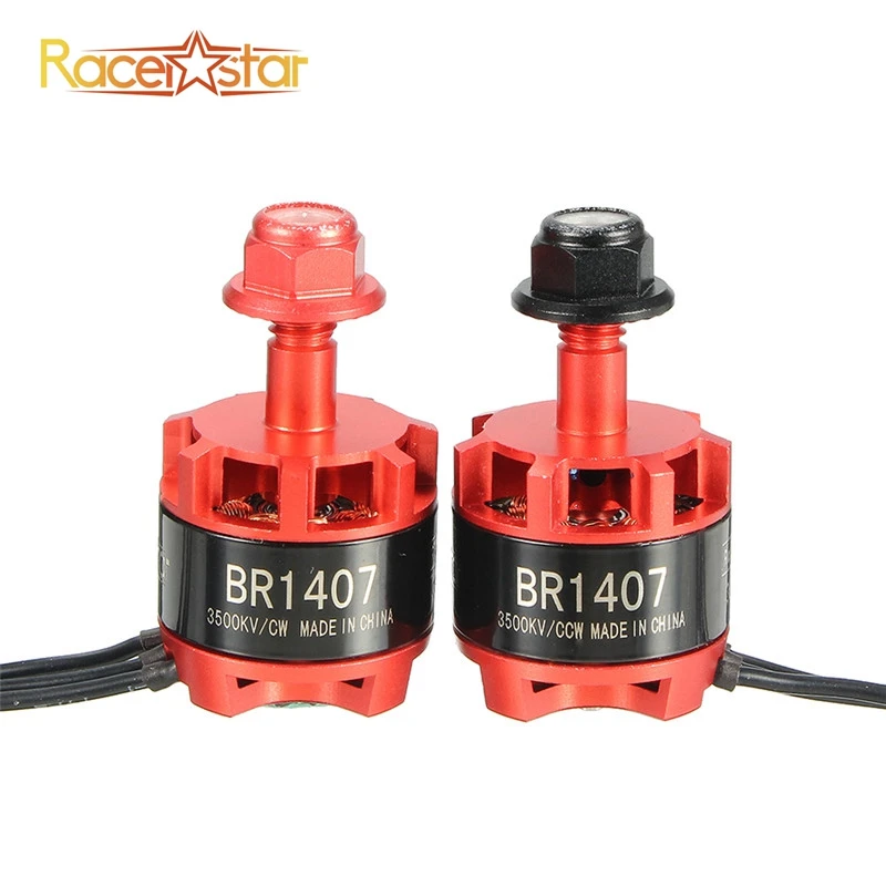 

Free Shipping Racerstar 1407 BR1407 Red Racing Edition 3500KV 2-3S Brushless Motor for 150 180 200 RC Racing Racer Drones Frame