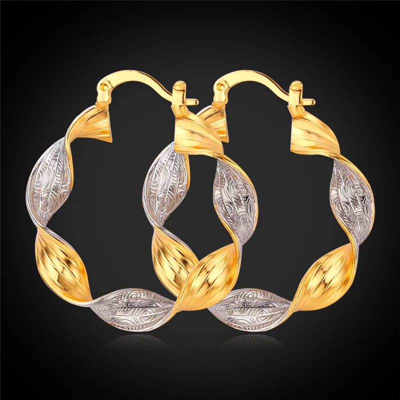 Starlord, Винтажные серьги для женщин, золотой цвет, 2 тона, баскетбольный цвет, модные серьги-кольца ювелирные изделия E990