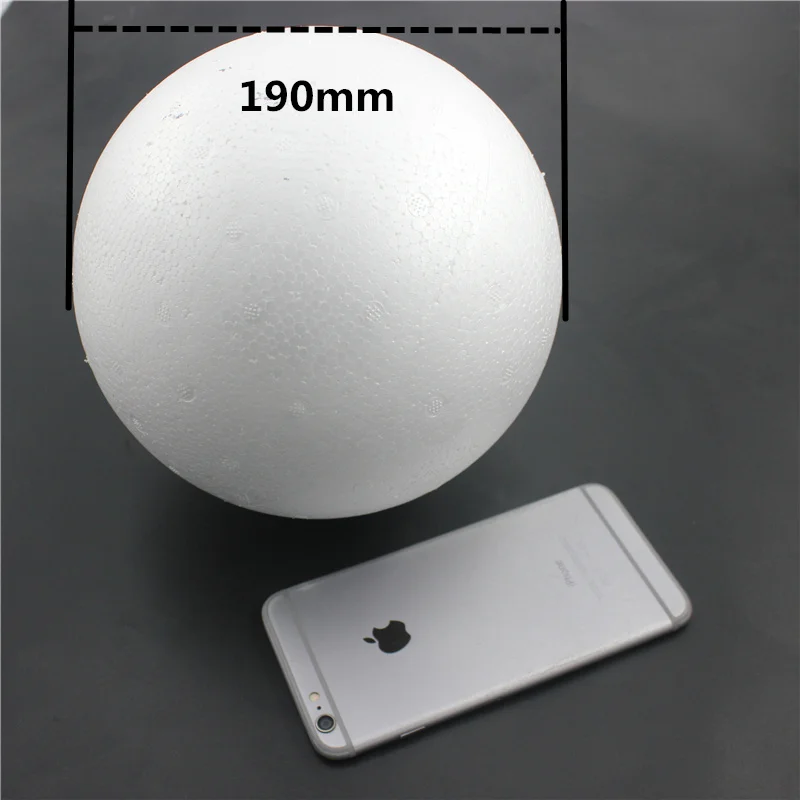 

1 pcs 190mm Modelling Polystyrene Styrofoam Foam Ball White Craft Balls For DIY Christmas Party Decoration Supplies Gifts