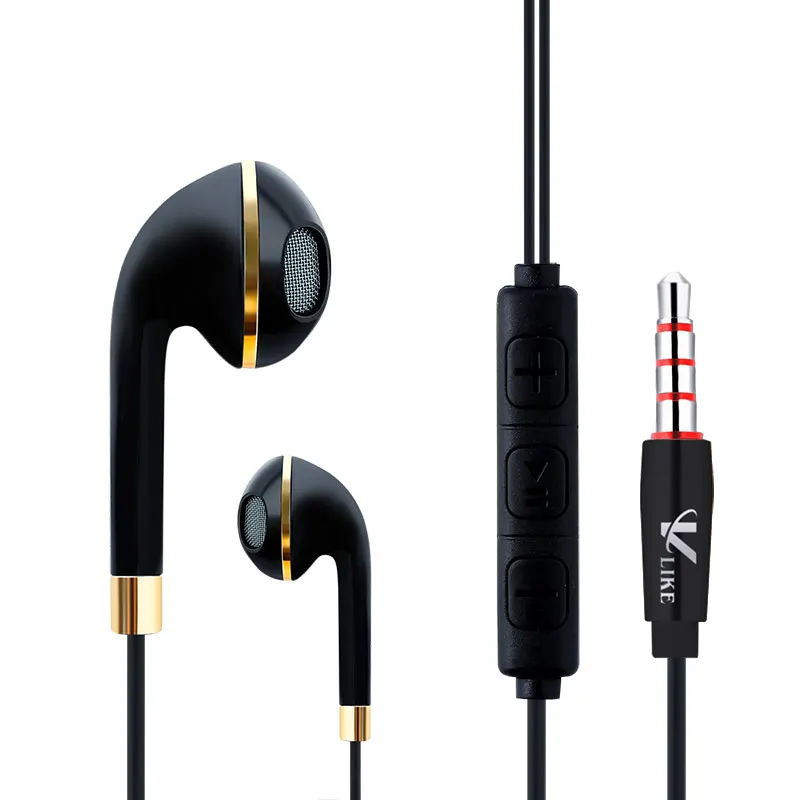 Sport Earphone With Volume Control Bass Stereo Earphone Metal Music Headset With Microphone