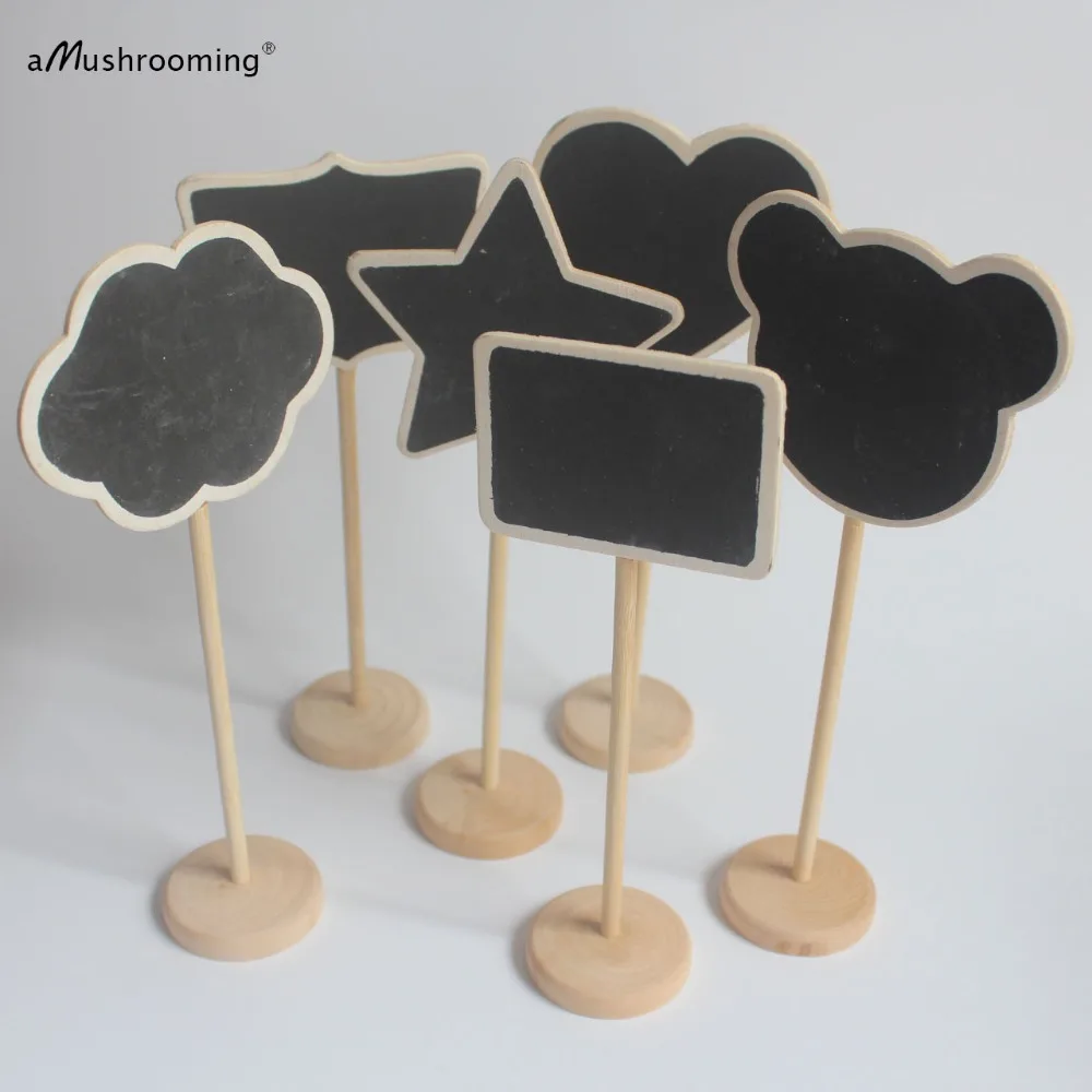 50 x Mini chalkboards Stand stick Place holder For Wedding Party
