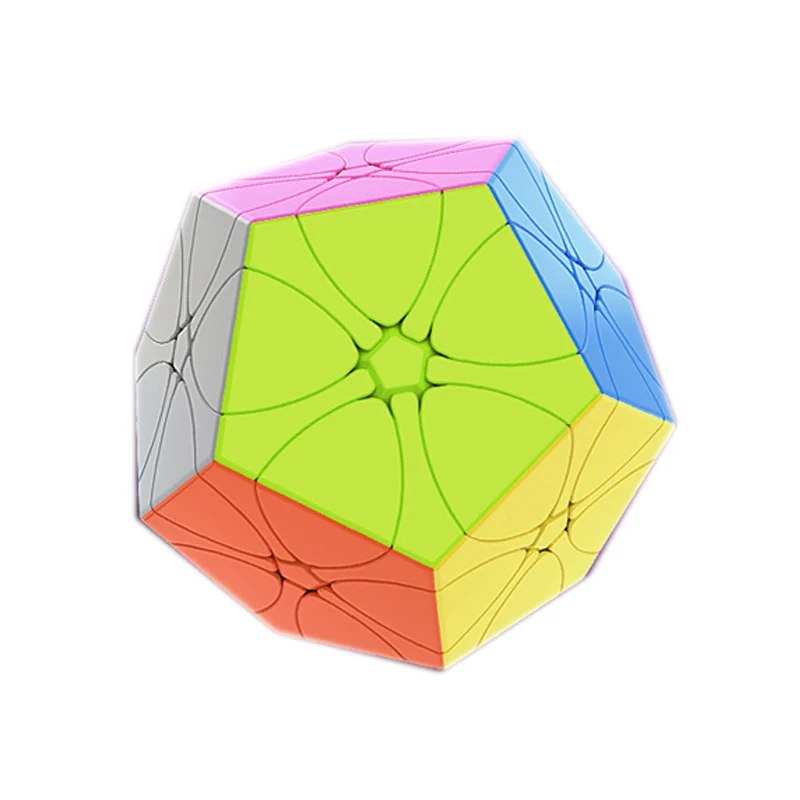 QIYI MeiLong 3X3 Megaminxeds магический куб без наклеек скорость профессиональная 12 Сторон головоломка Cubo Magico Обучающие Кубики Игрушки для детей - Цвет: Белый