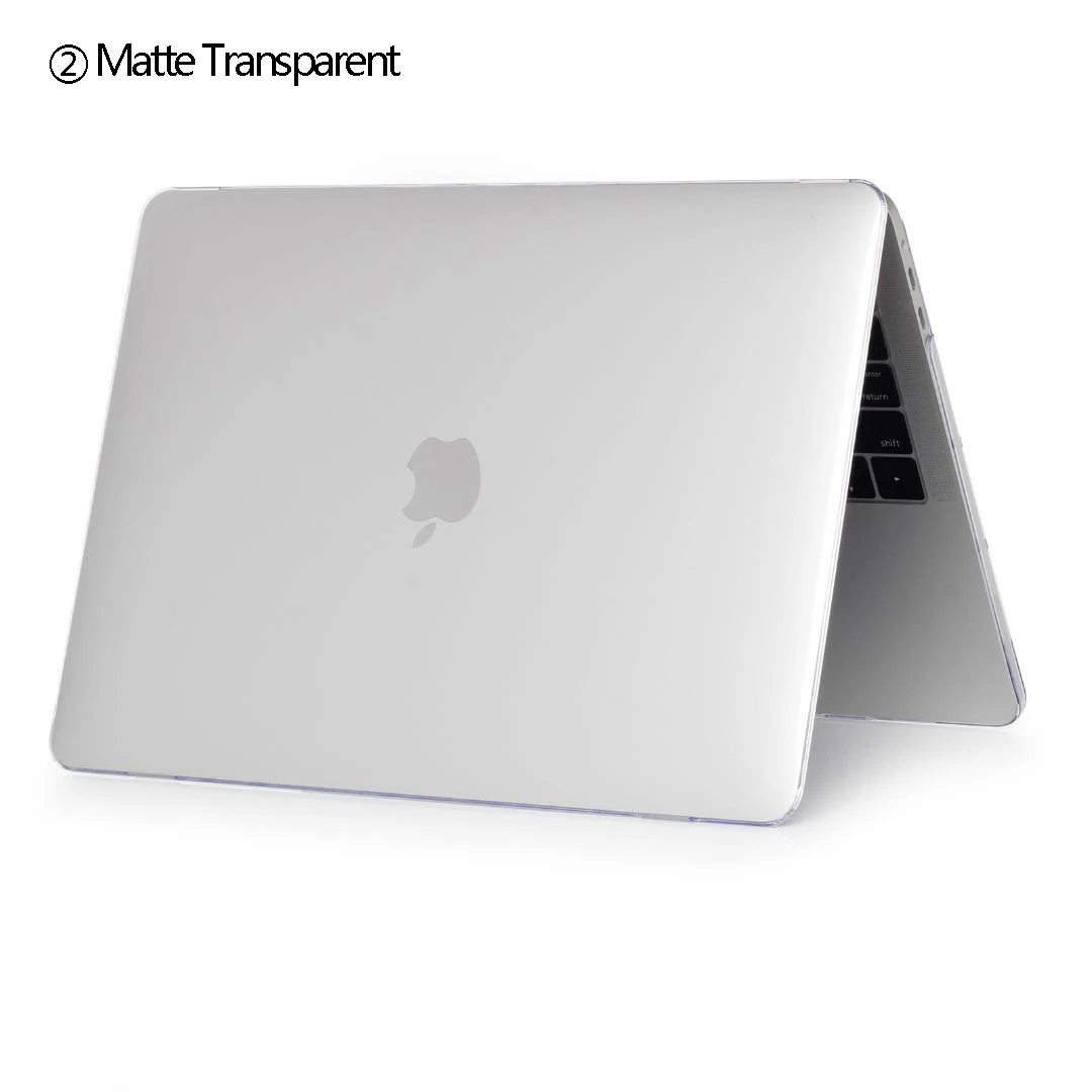 Чехол для ноутбука Apple MacBook new Air 13 A1932 Pro retina 11 12 15 для mac book New Pro 13 15 с новой сенсорной панелью+ чехол для клавиатуры - Цвет: Matte Transparent