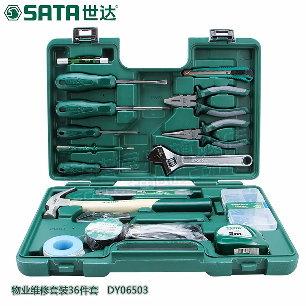 

SATA 36psc Hardware Kit, Home Tools, Carpentry Set, Adjustable Wrench Tools DY06503