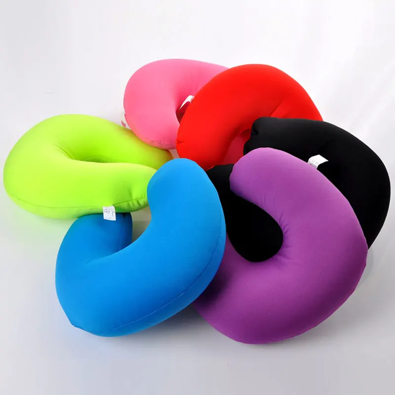 Buy Pure Color U Shaped Neck Pillow Micro Beads For