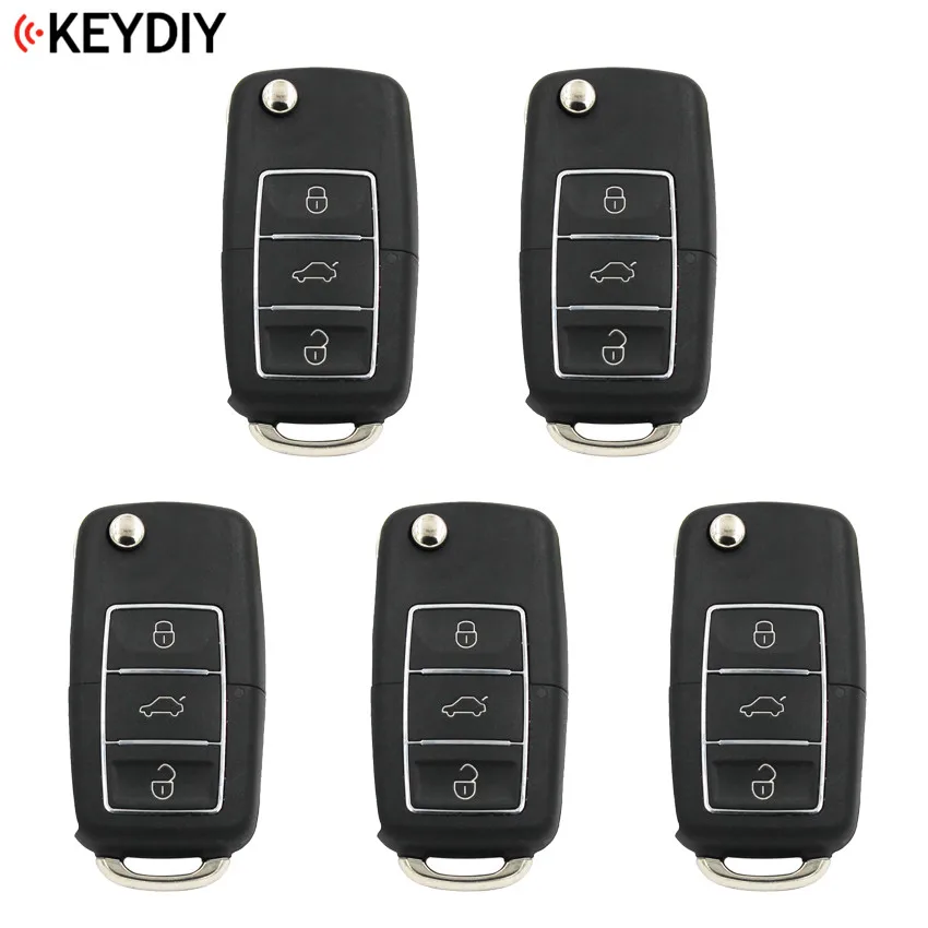 

5 PCS, Original 3 Buttons Universal KEYDIY B01-3-LB Luxury Style Black Remote Control Key B-Series for KD-X2 KD900 KD900+,URG200