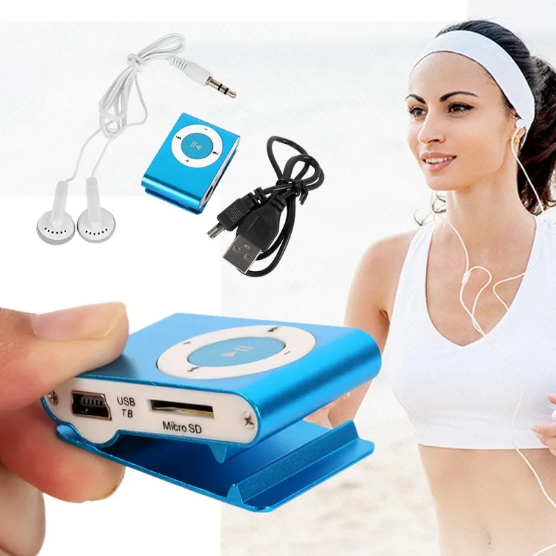 

Protable Mini Mp3 Music Player Mp3 Player Support Micro TFCard Slot USB MP3 Sport Player USB Port With Earphone