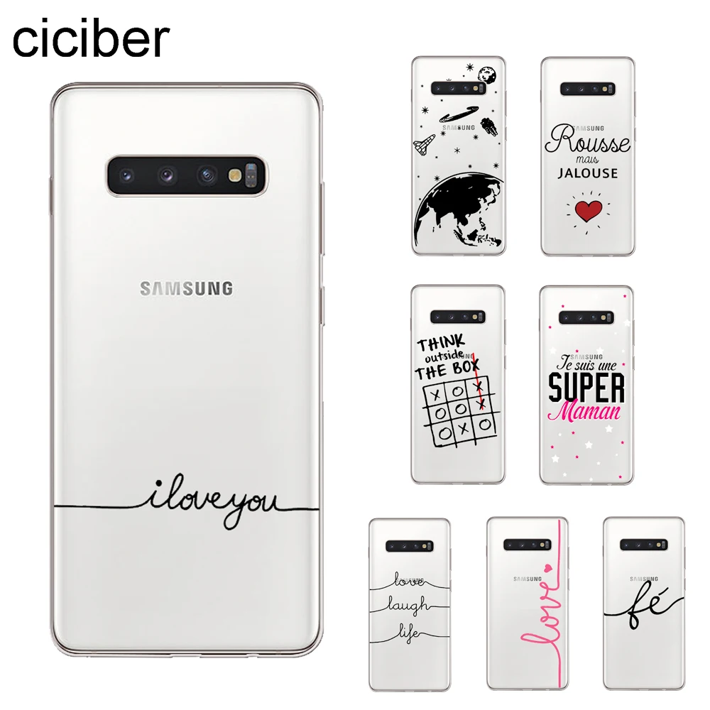 Чехол ciciber French Love Amor для samsung Galaxy S9 S8 S7 S6 S10 S10e S10+ Edge Plus S5 Mini мягкий чехол для телефона из ТПУ