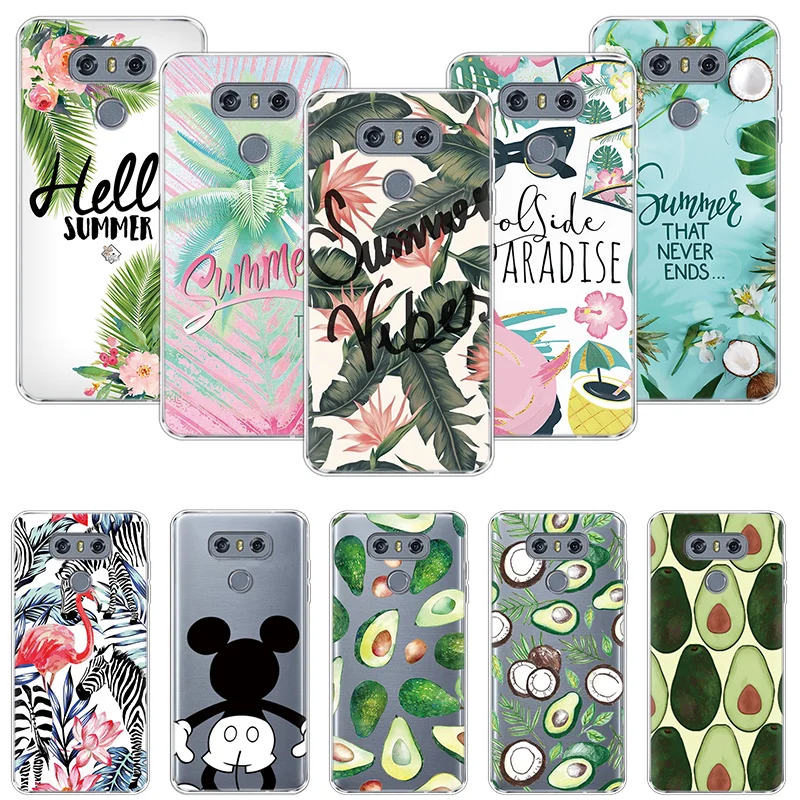 

Green Leaves Plant Summer Case For LG G6 G7 G5 G4 V20 V30 Q6 Q7 K11 Plus K4 K5 K8 K10 2017 Nexus 5X X power 2 TPU Avocado Fundas