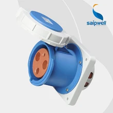 Saipwell 3 P(2 P+ E) 230 V 125A высокая сила тока EN/IEC 60309-2 IP67 Розетка водонепроницаемый Европейский разъем крепление панели SP3380