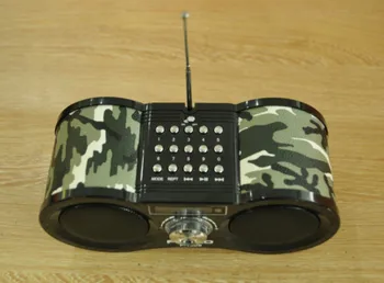 

Speaker Hot Camouflage Stereo FM Radio USB / TF Card Speaker MP3 Music Player FM Radio with Remote Control Radio