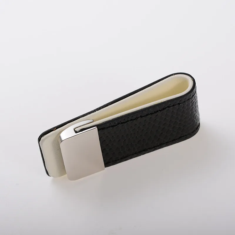 Mens Leather Money Clip Wallet Women Slim Metal Money Holder Couple Safe Wallet Bill Clip Clamp for ML1-046 metal money clip