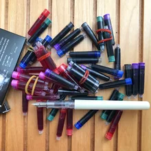 60 шт одноразовая цветная ручка заправка перьевая ручка чернильный картридж заправка длина перьевая ручка заправка чернильных картриджей