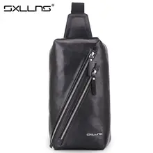 Brand Sxllns Men Shoulder Bag Cowhide Messenger Bag Men’s Crossbody Beach Bag Travel Casual Riding Multifunctional Chest Pack