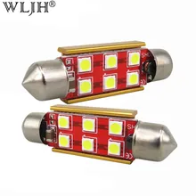 WLJH 4x Canbus Нет Ошибки нет полярности 31 мм 36 мм 39 мм 41 мм светодиодный 3030 чип C5W C10W SV8.5 автомобиля светодиодный авто света лицензии лампы