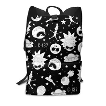 Рюкзак Рик и Морти, черно-белые рюкзаки с рисунком Рика и Морти, мужские и женские школьные сумки, школьные сумки высокого качества с принтом