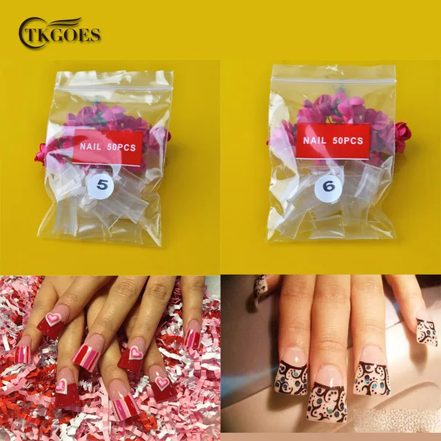 Tkgoes 500pcs Acrylic Nails Clear Duck Feet Nail Art Tips Wide False Tkgoes 500pcs Acrylic Nails Clear Duck Feet Nail Art Tips Wide False 10 Diffe Size