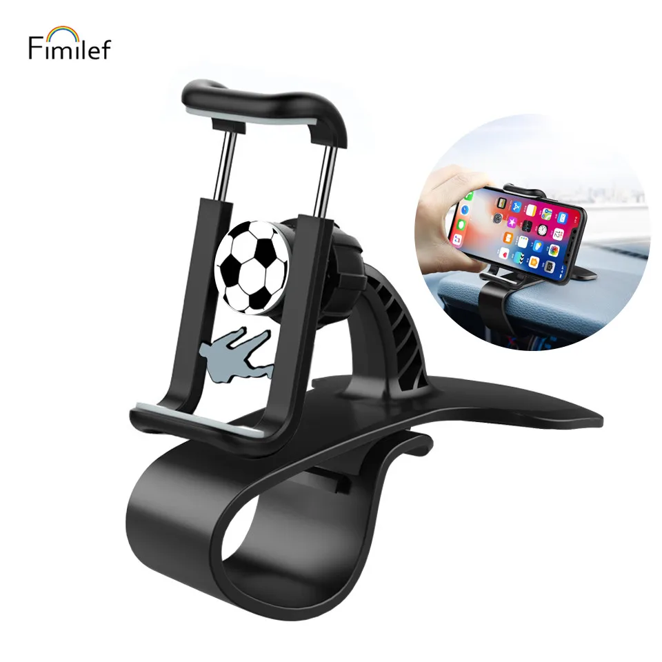 

Fimilef Car HUD 360 Rotating Non-Slip Navigation Mount Stand GPS Cradle Safe Driving For iPhone Samsung Cell Phone Clip Holder