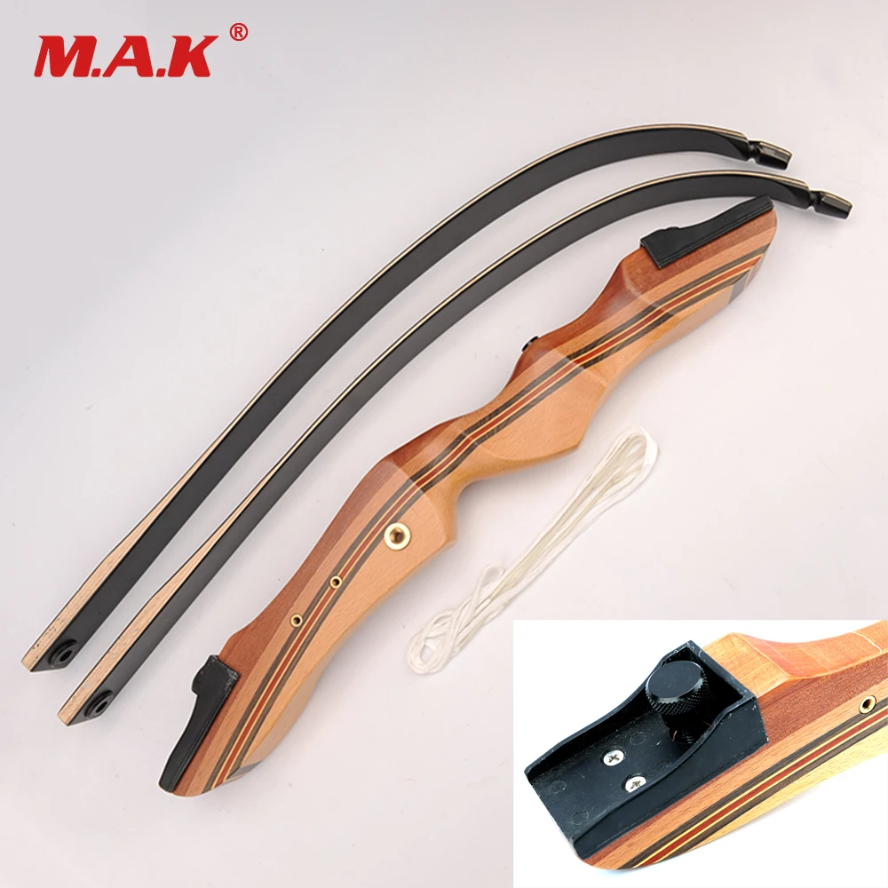 20 40lbs recurve bow wooden handle 62 inches DIY bow suit right hand